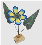 Metal art Curtis Jere enamel flower