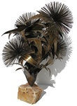 jere spore urchin Vintage metal sculpture