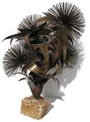 jere spore urchin Vintage metal sculpture