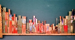 SOLD C. Jere 1967 enameled Brooklyn Bridge masterpiece - 48" Fabulous - Best Possible Condition!