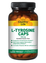 L-Tyrosine Caps 500mg, 100 Vegetarian Capsules