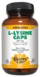 L-LYSINE 500 MG W/B-6 (100 vegicaps)