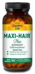 MAXI-HAIR PLUS BIOTIN (120 vegicaps)