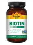 Biotin, 1mg, 100 Tablets
