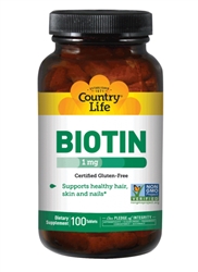 Biotin, 1mg, 100 Tablets