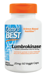 Lumbrokinase, 20mg, 60 Capsules