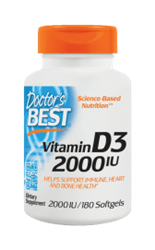 Vitamin D3, 2000IU, 180 Softgels