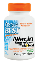 Niacin Time-Release with Niaxtend, 500mg, 120 Tablets