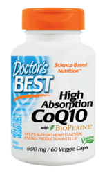 High Absorption CoQ10 with Bioperine 600mg, 60 veggie caps