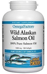 Wild Alaskan Salmon Oil 1000mg 180 softgels