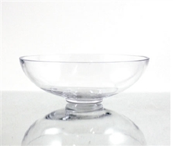 Glass Bowl Vase, 3" x 8"