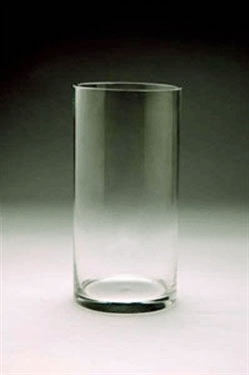 Glass Cylinder Vase, 10" x 5"