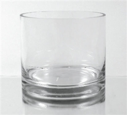 Glass Cylinder Vase, 6" x 6"