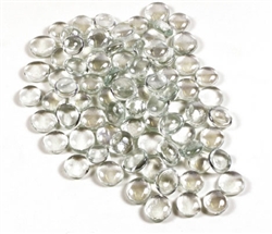 Glass Flat Marbles, Clear