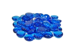 Glass Flat Marbles, Sky Blue