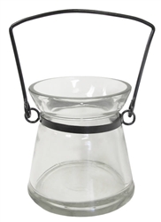 Flask Style Votive Candle Holders, Clear