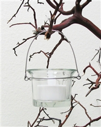 Hanging Votive Candle Holders, Flare Style, Clear