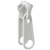 Zipper Double Slide No 10 White