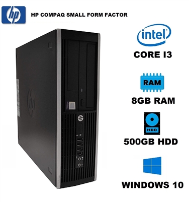 HP ELITE Desktop Computer Dual Core 8GB RAM 500GB HD PC Windows 10 WiFi