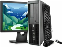 HP Desktop with 19" LCD Windows 10 Intel Dual Core 250GB Wi-Fi 4GB Desktop