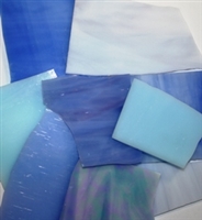 Assorted Light Blue Stained Glass