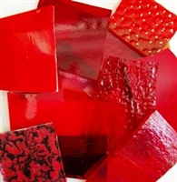 Assorted Red Stained Glass