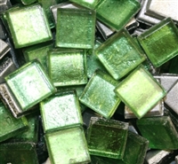 Crystal Metallic Tiles..Green..3/8"
