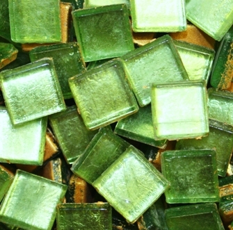 Crystal Metallic Tiles..Lime..3/8"