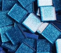 Glitter Tiles..3/4"..Turquoise