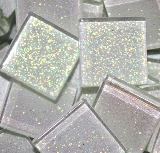 Glitter Tiles..3/4"..White