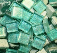 Glitter Tiles..3/8"..Aqua