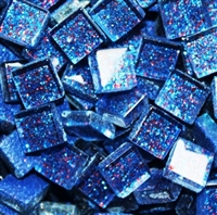 Glitter Tiles..3/8"..Dark Blue Confetti