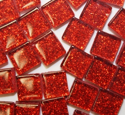 Glitter Tiles..3/8"..Red