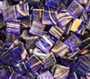 Metallic Mini Tiles..Dark Blue-Gold..3/8"