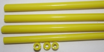 Rods..43-Hollow Opaque Lemon..7-8mm