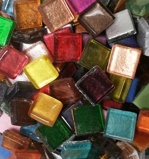 Assorted Crystal Metallic Tiles..3/8"  25% OFF!