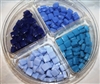 1/2" Tie Dye Tile Set..Blues