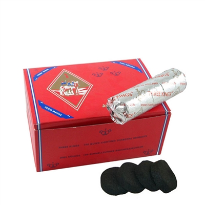 3 Kings Charcoal 33mm Box/100.  10 Rolls.