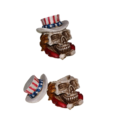 Cast Resin Uncle Sam Skull Ashtray â€‹