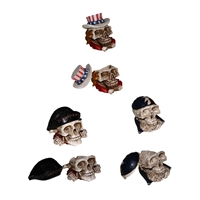 Cast Resin Skull Ashtray's -3ct