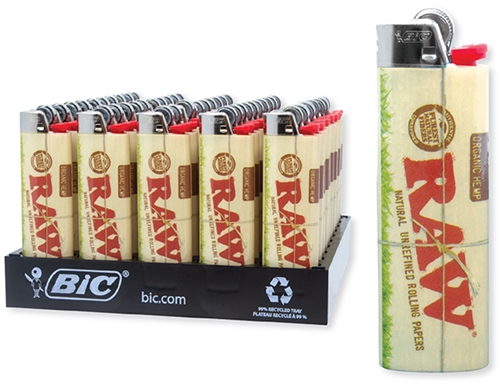BIC Raw Organic Disposable Lighters.  Display/50