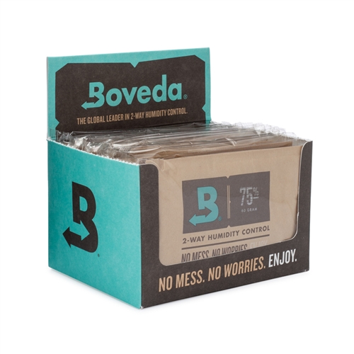 BOVEDA - 60G 75% RH HUMIDITY CONTROL - 12/COUNT RETAIL BOX (For Cigars)