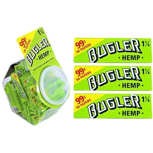 Bugler Hemp Pre-Priced Rolling Papers, 75 ct