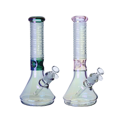 C1522   Crystal Glass 14'' Beaker Waterpipe