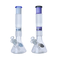 C1526   Crystal Glass  Beaker Water Pipe 14''