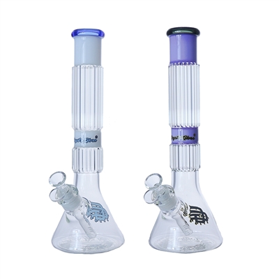 C1526   Crystal Glass  Beaker Water Pipe 14''