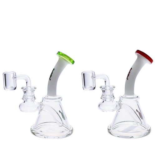C6119 Crystal Glass Water Pipe 6'' With Banger