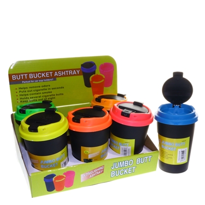 XTRATUFF Butt Bucket Car Ashtray With Lid (6ct)