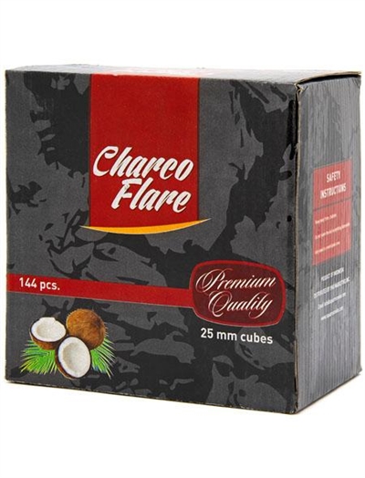 Charco Flare Coconut Shell Charcoal - 25mm - 144 Pieces (2 KILO)