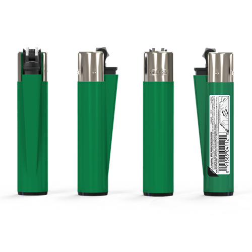 Clipper Solid Green Lighter (48 Count)